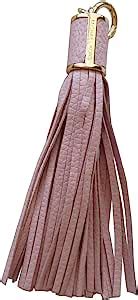 Michael Kors Large Tassel Bag Charm Pink Leather Key Fob Chain